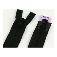 YKK Vislon Two Way Chunky Open End Zips 60cm Black