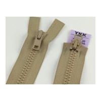 YKK Vislon Two Way Chunky Open End Zips 60cm Beige Fawn