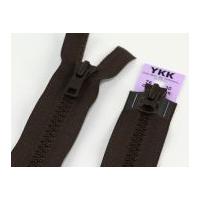 YKK Vislon Two Way Chunky Open End Zips 60cm Brown