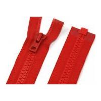 YKK Vislon Open End Chunky Extra Strong Zips 45cm Red