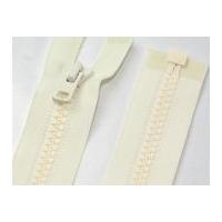 YKK Vislon Open End Chunky Extra Strong Zips 45cm Cream