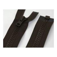 YKK Vislon Open End Chunky Extra Strong Zips 45cm Brown