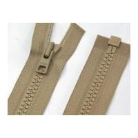 YKK Vislon Open End Chunky Extra Strong Zips 45cm Beige