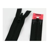 ykk vislon flip over chunky open end zips 75cm black