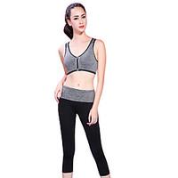 Yoga Sports Bra Breathable Soft Comfortable Stretchy Sports Wear Yoga Exercise Fitness Women\'s Fruit Green Violet Blue Gray