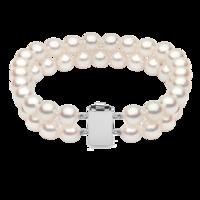 yoko london 18ct white gold two row akoya pearl bracelet