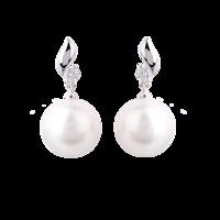Yoko London 18ct White Gold South Sea Pearl Drop Earrings