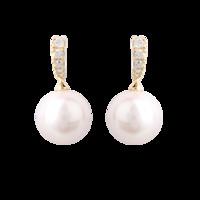 Yoko London 18ct Gold Pearl and Diamond Drop Earrings