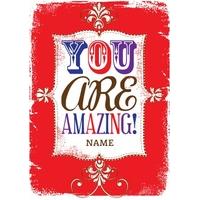 you are amazing personalised card
