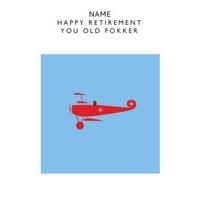 you old fokker personalised card