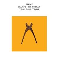 you old tool | personalised birthday card