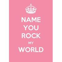 You Rock My World | Personalised Valentines Card
