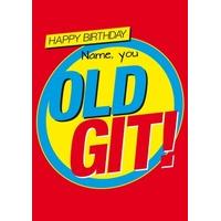 you old git personalised birthday card