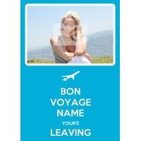 your leaving photo bon voyage card