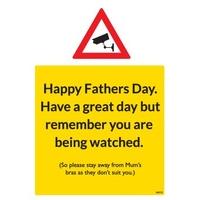 you are being watched fathers day card