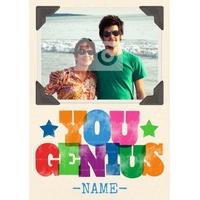 you genius photo congratulations card