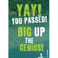 you passed big up congratulations card bc1612