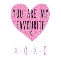 You Are My Favourite|Romantic Valentine\'s Day Card|VA1051