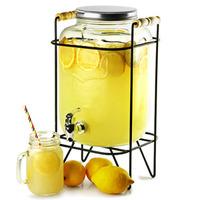 yorkshire mason jar drinks dispenser with stand 8ltr single