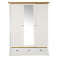 York 3 Door 2 Drawer Mirrored Wardrobe