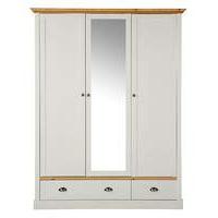 York 3 Door 2 Drawer Mirrored Wardrobe