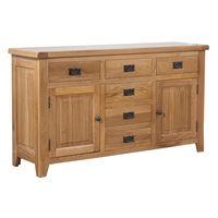york oak 2 door 6 drawer sideboard