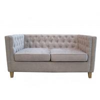 Yorick Contemporary Mink Finish Chenille Style Fabric Sofa