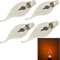 YouOKLight 4PCS The Bar E14 1.5W 100lm Red Light Flame Lamp Fire flashing Candle Bulbs (AC 220-240V)