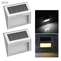 youoklight 2pcs 02w 2 led warm white white light control solar wall la ...