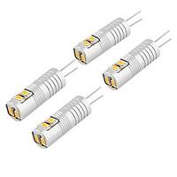 YouOKLight 4PCS G4 1W DC/AC 12V 6xSMD 3014 150 Lm Warm White/Cold White Decorative LED Bi-pin Lights