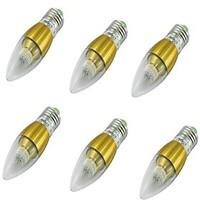 YouOKLight 6PCS E27 5W 50xSMD3014 500LM 36000K White LED Candle Bulbs AC85-265