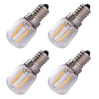 YouOKLight 4PCS E14 2W LED Filament Bulb Warm White 3000K 150lm - Transparent Silver (AC 220V)