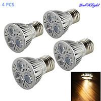 YouOKLight 4PCS E27 3W 300lm 3000K Warm White Light Spotlight, Lampu daya tinggi dipimpin sorotan (AC 90 ~265V)