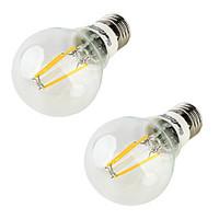 YouOKLight 2PCS E26/E27 5W 400LM AC85-265V 4COB LEDs Warm White 3000K Globe Bulbs Edison LED Filament Light