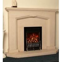 York Limestone Fireplace Package With Electric Fire