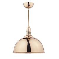YOK0164 Yoko 1 Light Ceiling Pendant in Copper with Braided Cable