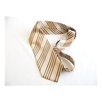 you browngold silk tie