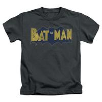 youth batman vintage logo splatter
