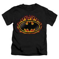 youth batman bat flames shield