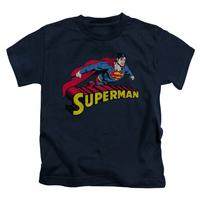 youth superman flying over