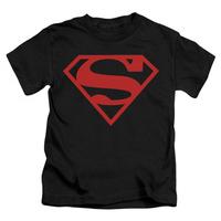 youth superman red on black shield