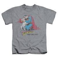 youth superman and his dog