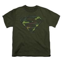 youth superman distressed camo shield