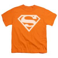 youth superman orange white shield