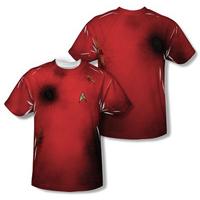 youth star trek dead red costume tee frontback print