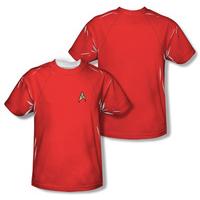 youth star trek red shirt costume tee frontback print