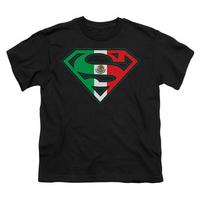 youth superman mexican flag shield