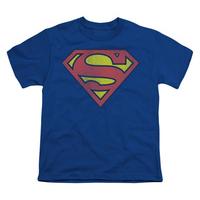 youth dc comics superman retro logo distressed