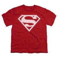 youth superman red white shield
