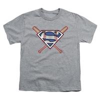 youth superman crossed bats